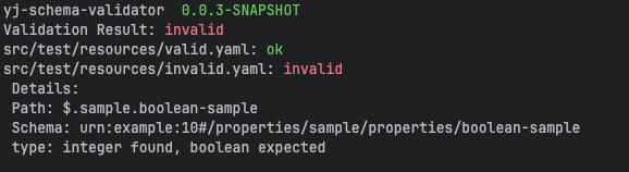 Text output sample
